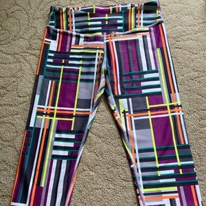 Ladies Fabletics patterned Crops Size Small